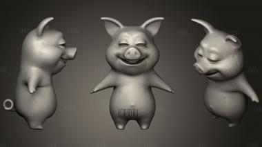 Pig stl model for CNC